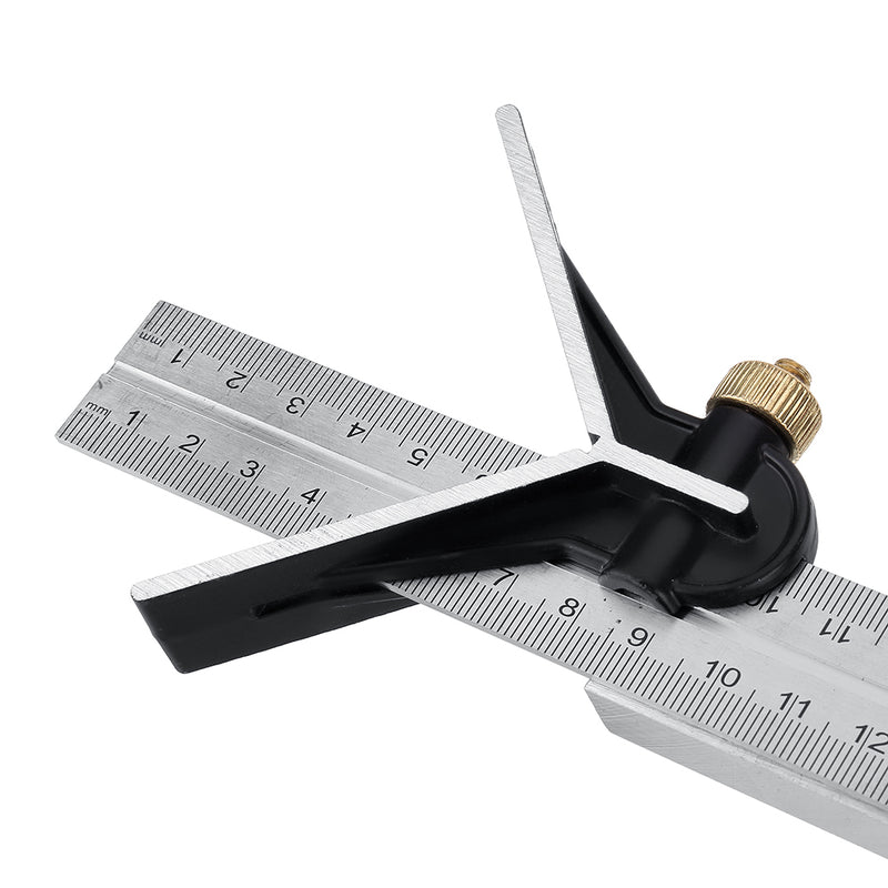 300mm/600mm Multi-function Combination Square Angle Ruler High Precision Protractor Carpenter Measuring Tool