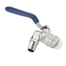 S60x6 2'' Brass IBC Tank Drain Adapter to 3/4'' Brass Garden Tap Hose Barb Coupler Coarse Thread Outlet Tap Connector Valve Fitting Parts for Home Garden