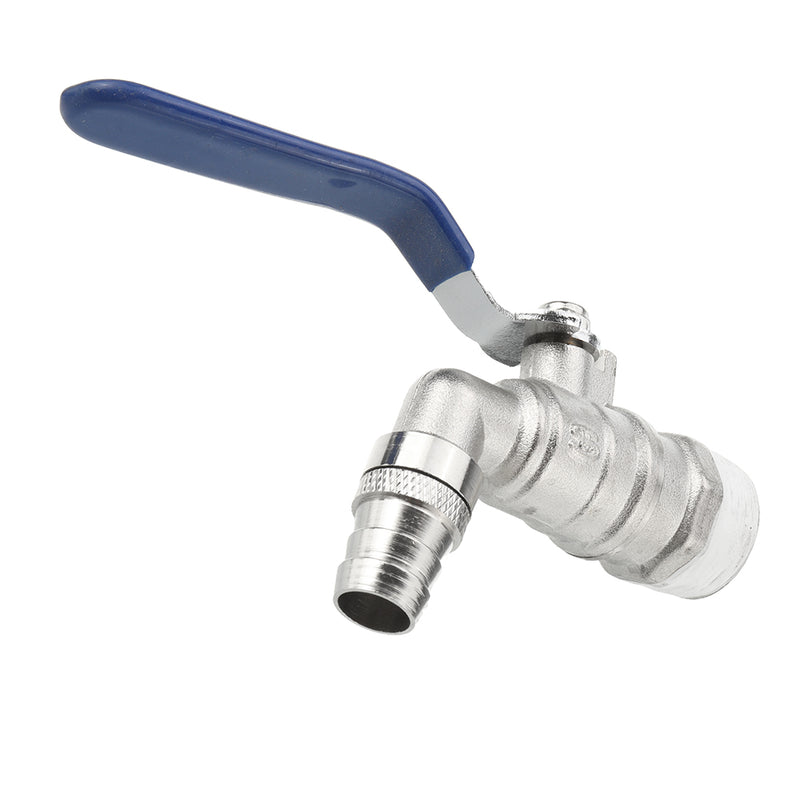 S60x6 2'' Brass IBC Tank Drain Adapter to 3/4'' Brass Garden Tap Hose Barb Coupler Coarse Thread Outlet Tap Connector Valve Fitting Parts for Home Garden