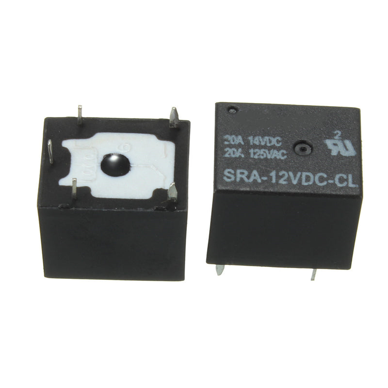 5pcs 5 Pin Relay 12V DC 20A Coil Power Relay SRA-12VDC-CL