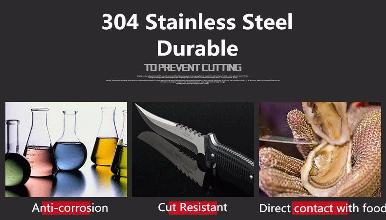 Safety Cut Proof Stab Resistant Stainless Steel Metal Mesh Butcher Gloves