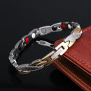 Fashion Magnetic Therapy Single Row Bracelet For Men Stainless Steel Silver Gold Chain Bracelet