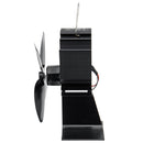 4 Blades Heat Powered Stove Fireplace Fan W/ Thermometer for Wood Log Burning Burner Stove