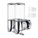 Wall Mount Bathroom Sanitizer Soap Dispenser Shower Round Shampoo Bottle