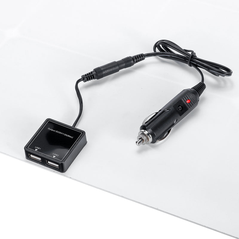 2M 12V/24V 5A Universal Solar Panel Connector Car Charger Ci garette Lighter Power Socket Cord Adapter Cable