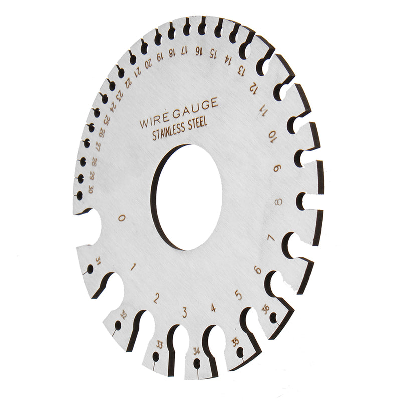 Wire Thickness Measuring 2 Sides Round Wire Thickness Measurer Tester Ruler Gauge Diameter Tool
