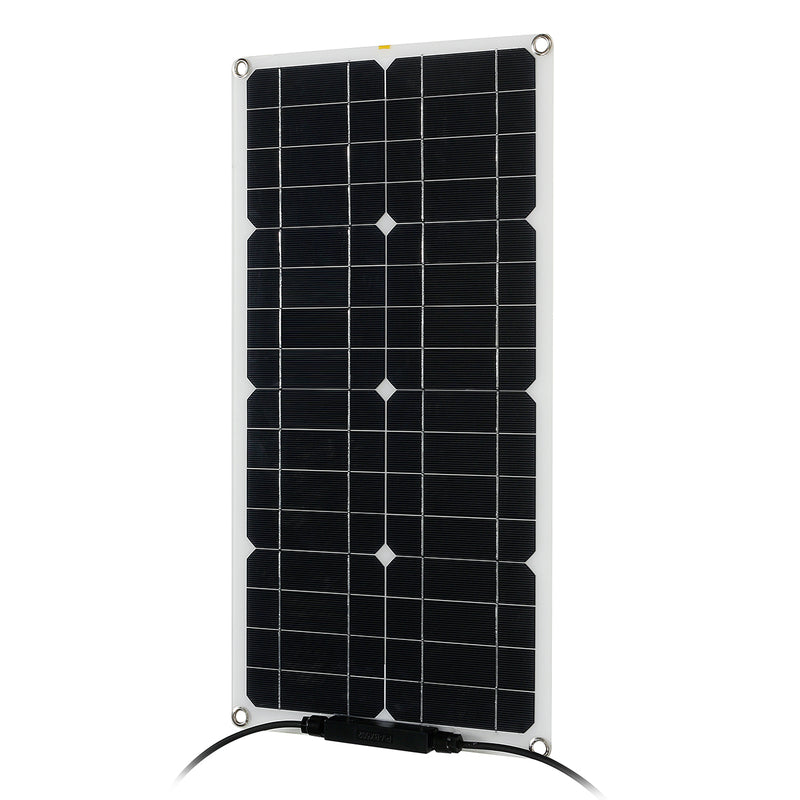 60W 12V Semi-flexible Solar Panels Kit MC4 Connector Solar Power Panel For Home Camp Waterproof
