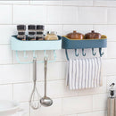 Punch-free Plastic Bathroom Shelf Shower Shampoo Holder Storage Rack Organizer