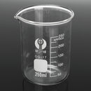 7Pcs 5 10 25 50 100 150 250mL Beaker Set Graduated Borosilicate Glass Beaker Volumetric Measuring Laboratory Glassware