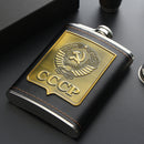 IPRee Outdoor 8oz Liquor Bottles CCCP Stainless Steel Hip Flask Whiskey Cup Funnel