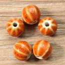 12mm 5Pcs Ceramic DIY Jewelry Flower Glaze Watermelon Shape Loose Beads