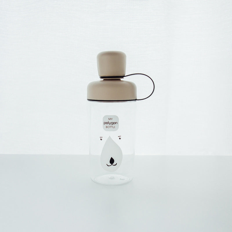 Cartoon Portable Cup Students Water Cup Plastic Cup Cute Design Water Bottle