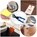 KCASA KA1 Heavy Duty Revolving Leather Belt Hole Punch Plier Tool with 2 Extra Punch Plates and Ruler Leather Craft Tool