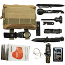 IPRee 11 In 1 Outdoor EDC SOS Survival Bag Camping Emergency Multifunctional Tools Kit