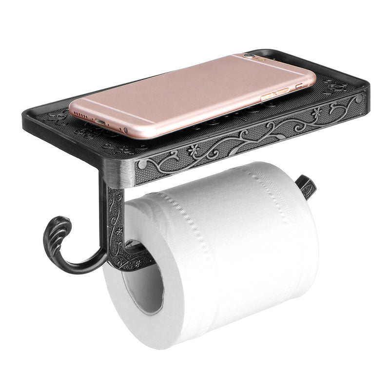 AU Wall Mounted Toilet Roll Tissue Paper Shelf Holder Stand Phone Shelf Bathroom Paper Hold