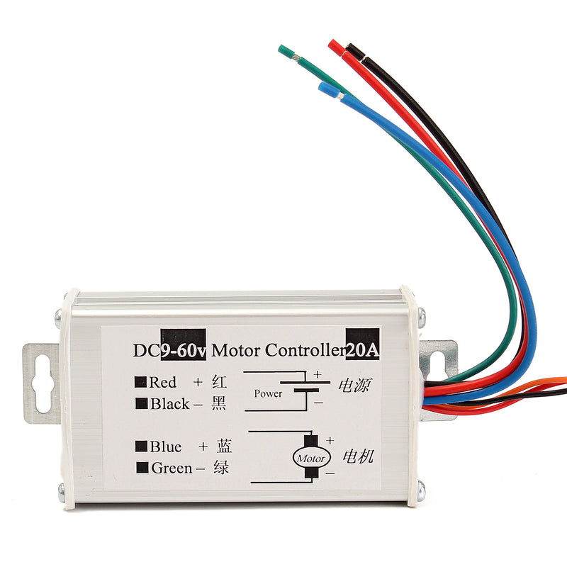12V 24V 20A Max PWM DC Motor Stepless Adjustable Speed Controller 25kHz