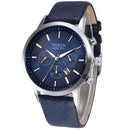 NORTH 6009 Fashion Men Quartz Watch Casual Decorative Little Dails Leather Strap Wristwatch