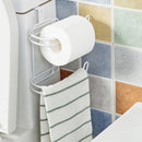 Toilet Roll Paper Holder Door Back Hanging Towel Roll Tissue Rack Kitchen Cupboard Paper Storage