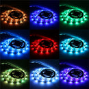 DC12V 5M 5050 Non-waterproof Indoor Color Changeable 150LED Strip Light Kit + EU/US Plug + 24Keys Remote Control