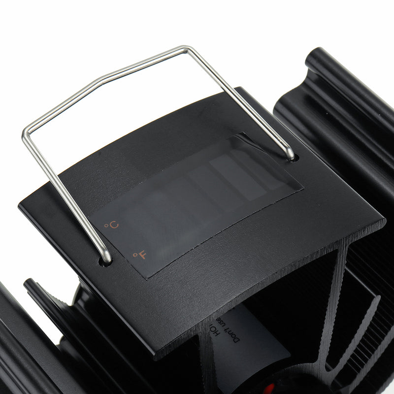 4 Blade Heat Powered Stove Fan Quiet Wood Log Burner Fireplace Eco Fan Heating Distribution No Electricity Or Battery