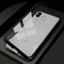 Bakeey 360 Magnetic Adsorption Flip Metal Clear Tempered Glass Protective Case for Xiaomi Mi8 SE