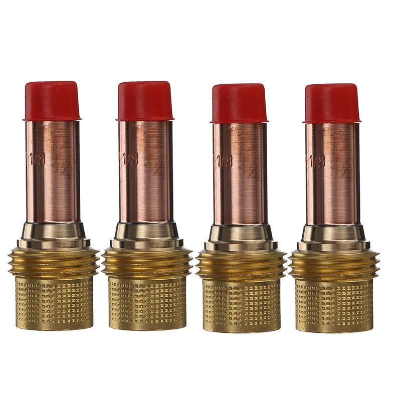WP17/18/26 Argon Arc Welding Series 1.0mm/1.6mm/2.4m/3.2mm Specification Transparent Glass/Porcelain Mouth High Temperature Argon Arc Welding Torch 38 Sets