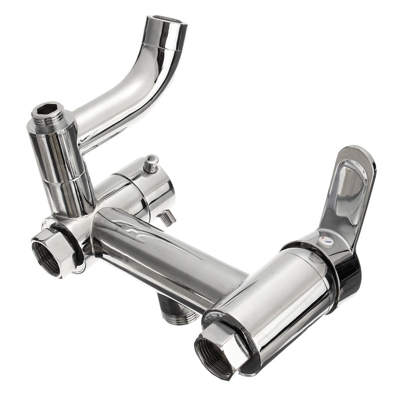 Modern Chrome Bathroom Filler Shower Bath Sink Hand Held Wall Mounted Mixer Tap Faucet