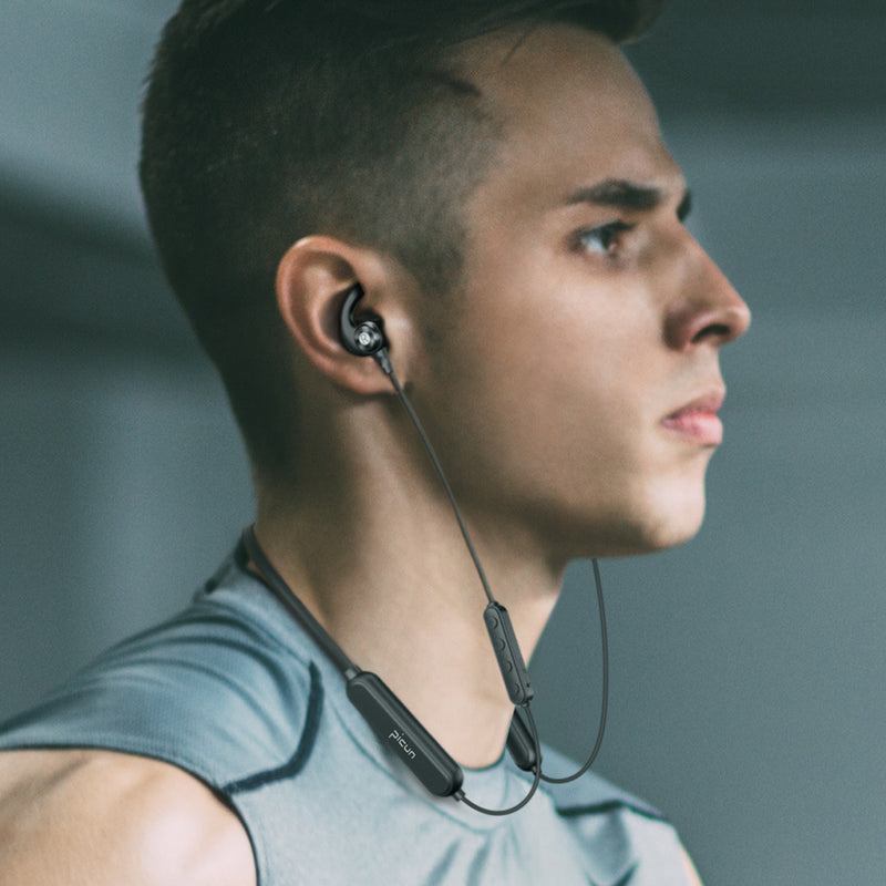 Picun H18-X Wireless Stereo Headset Neckband Magnetic Earphone bluetooth 5.0 IPX7 Waterproof Sports Headphone with Mic