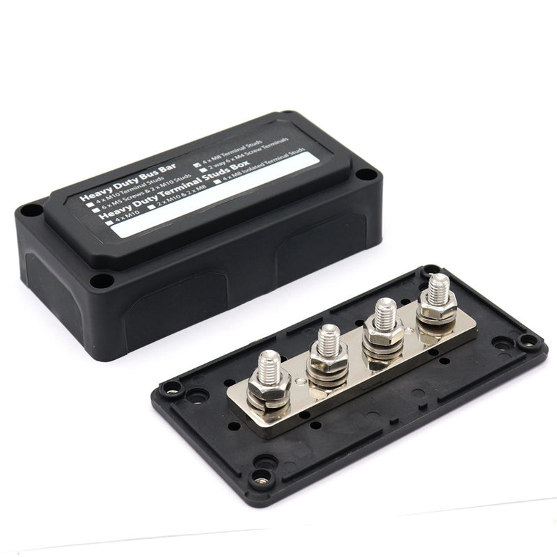Bus Bar Power Negative Distribution Box Terminal Block 12/24V 300 Amp Heavy Duty
