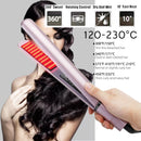 2-IN-1 Professional Hair Curler Straightener Rotating Anti-Winding Fast Heating Tourmaline Ceramic Iron Hair Styling Tool Set