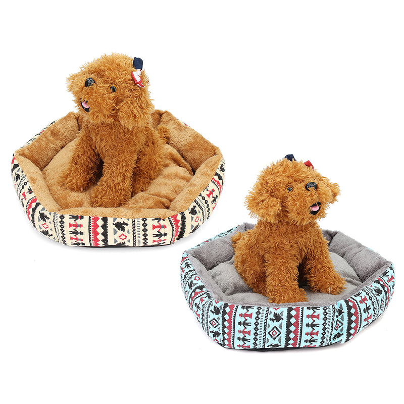 48cm Pet Dog Cat Bed Soft Cushion Winter Warm Kennel Mat Pad Blanket Gift