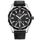 NAVIFORCE 9118 Waterproof Calendar Men Wrist Watch Casual Leather Strap Quartz Watches