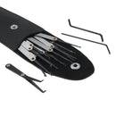 17Pcs Unlocking Lock Picks Tools Set Key Extractor Transparent Practice Padlocks