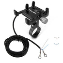 GUB G-91 Anti-Slip 4.0-6.5Inch Universal Bicycle Phone Holder USB Charging Aluminium Alloy Bike Scooter Holder Motorcycle Handlebar Stand Holder