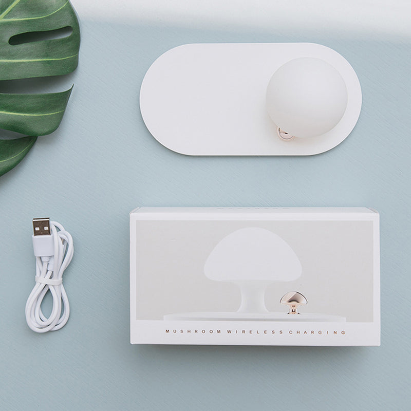 3life 314 2.0A Fast Charging Qi Wireless Charger with Mushroom Night Light for iPhone Sumsung Nokia from Xiaomi Youpin