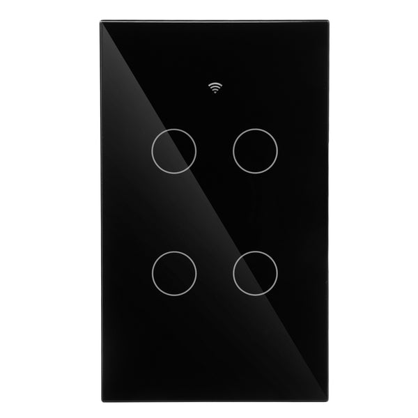 Type 120 AC 100-250V 4 Way WiFi Smart Home Wall Touch Switch Work With Alexa Google Assistant IFTTT