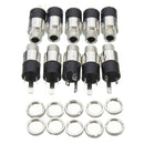 10Pcs PJ-392 3-Pin 3.5mm Stereo Headphone Audio Video Jack Socket Plug With Nut