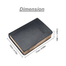 Small vintage ultra-thin leather notepad with gold rim Notebook