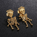 Unisex Retro Stainless Steel Ear Stud Skull Creative Earring Gift for Men Women