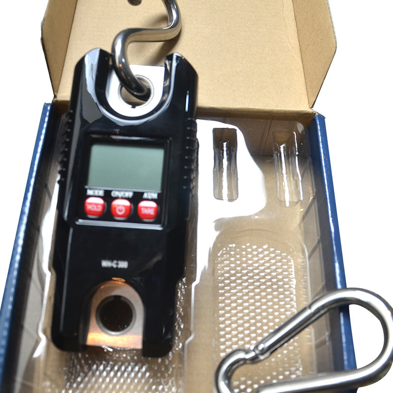 300kg 0.1kg Digital Portable Electronic Mini Scale Backlight LCD Hook High Accuracy Precision Hanging Scale Meter Force Measuring Instrument