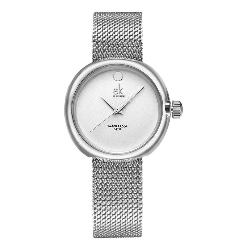 SK K0029 Casual Style Stainless Steel Women Watch Gift Quartz Movement Watches