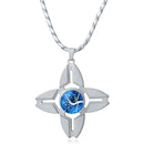 Unisex Fidget Spinner Necklace Four Leaf Crab Craws Pendant Necklace Women Men