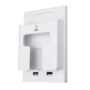 MoesHouse Wall Socket Electric Qi Wireless Charger 5W Dual USB Port Mobile Phone Holder EU/UK Style