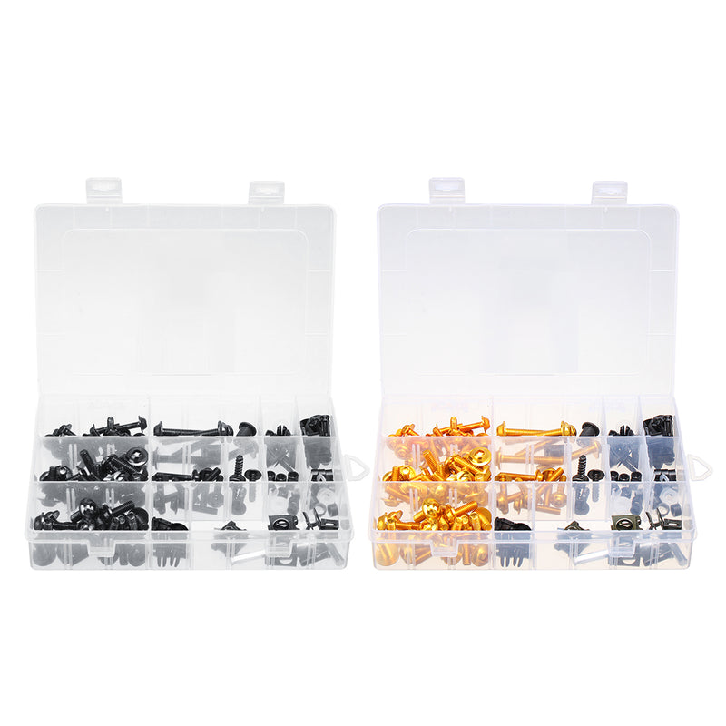 Blakc/Gold Full Fairing Bolt Kits 134PCS For Honda CBR600RR CBR900RR CBR1000RR CBR1100XX