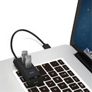 Bakeey 5Gbps 4 Port USB 3.0 LED Indicator Portable Compact Hub Adapter For iPhone XS 8Plus 11Pro Hauwei P30 Pro Mate 30 PC Laptop with Cable