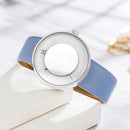 SHENGKE SK K0107 Simple Dial Small Circle Pure Color Band Women Fashion Quartz Watch