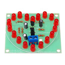 Assembled Electronic Heart-shaped LED Flash Light Module Board 3-4V 6.1x6.8cm