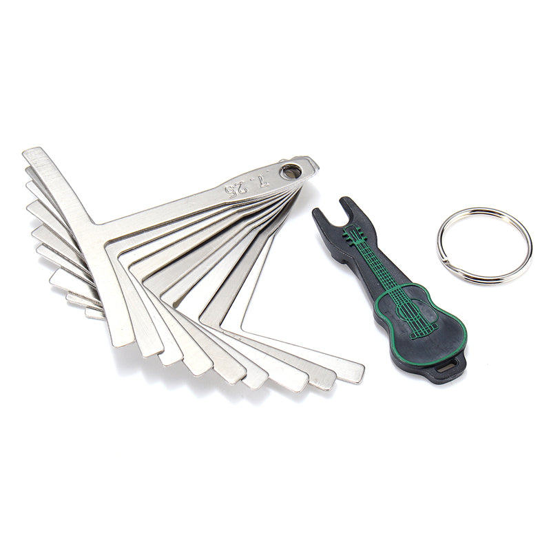 9Pcs Guitar Bass Under String Radius Gauge Setup for Luthier Stainless Steel Tools