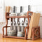 2 Layers Multifunctional Storage Rack Plastic Kitchen Tool Organizer Holder Shelf