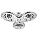 4-way High-Pressure 9.5 inch Rainfall Shower Head Trident Shape Massage